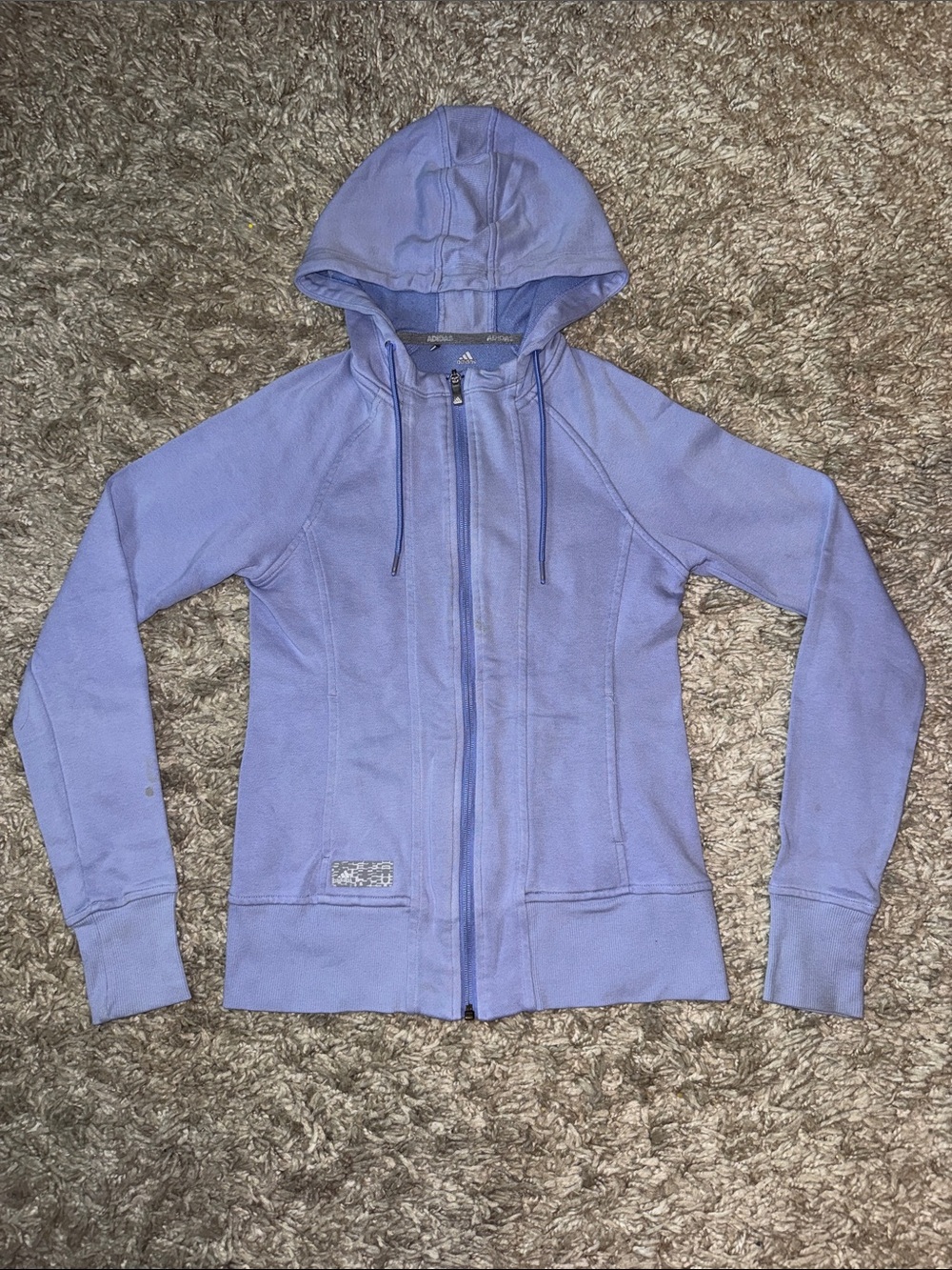 Adidas Vintage Y2K Full Zip Golf Hoodie Periwinkle Lavender XS